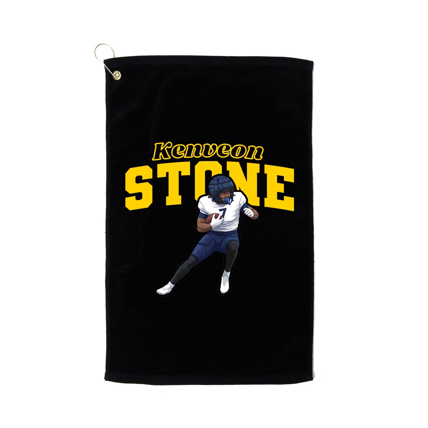 Golf Towel — Name Arch in Black