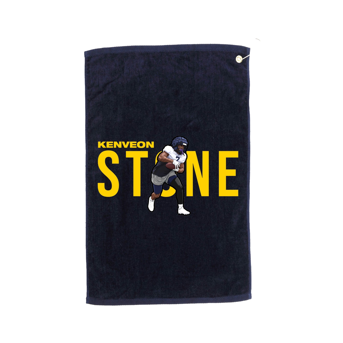 Golf Towel — Player Name in Navy