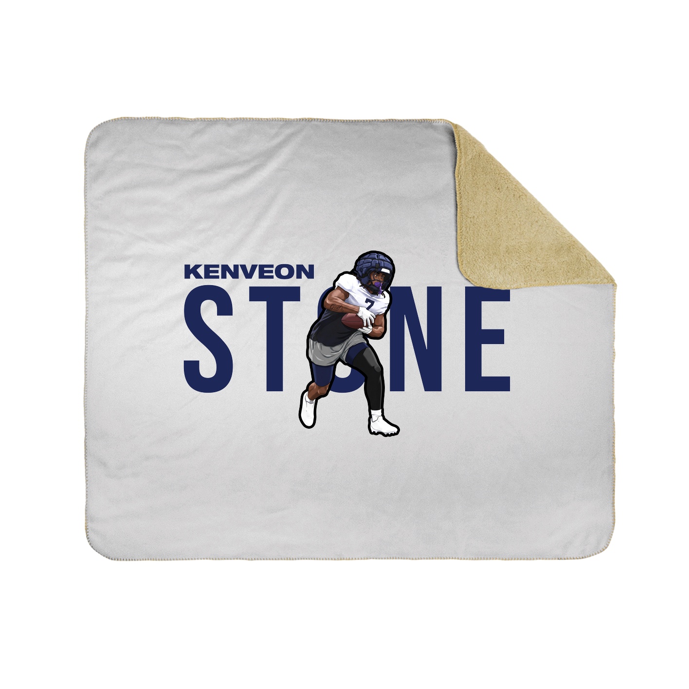 Throw Blanket — Player Name in White