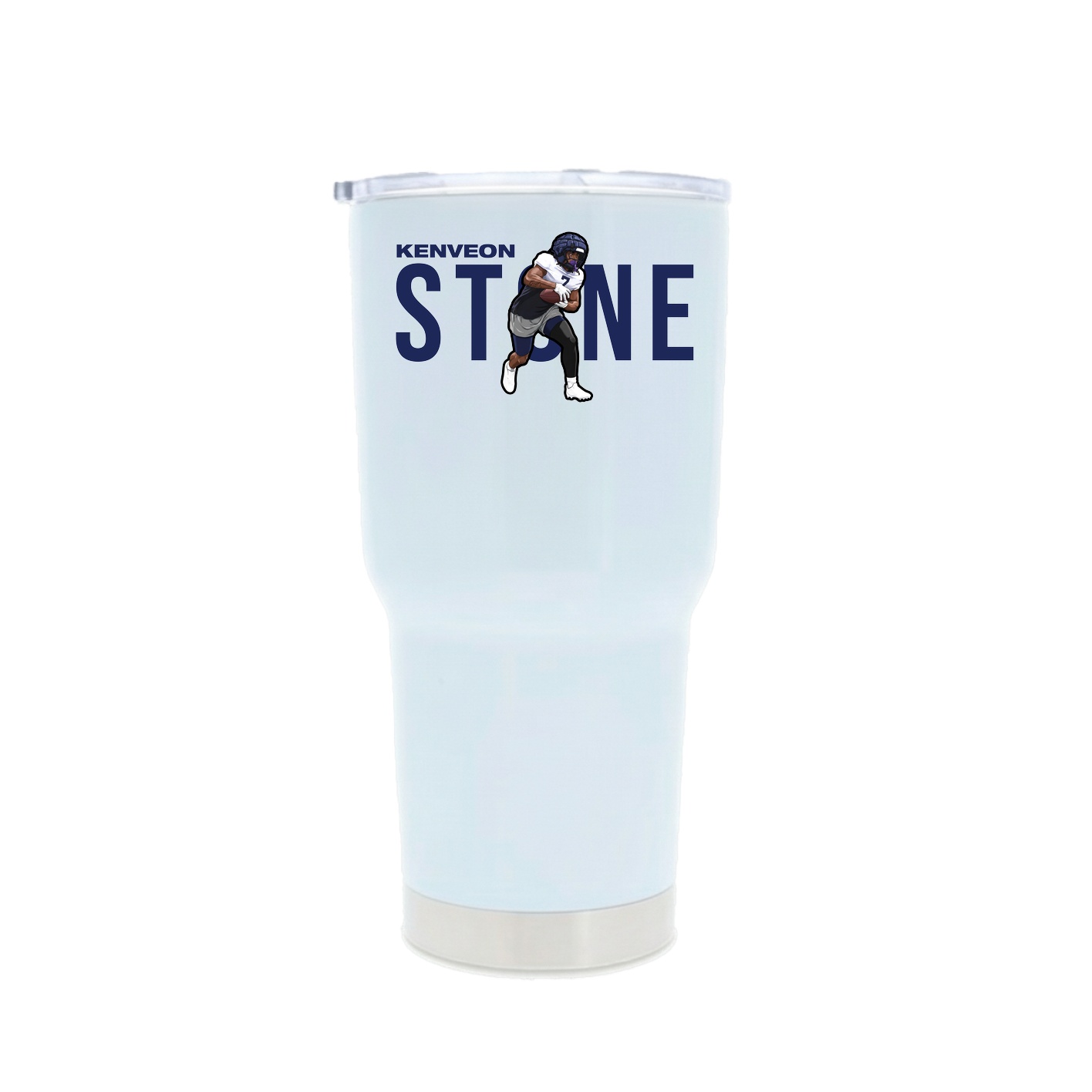 30oz Stainless Steel Tumbler — Player Name in White