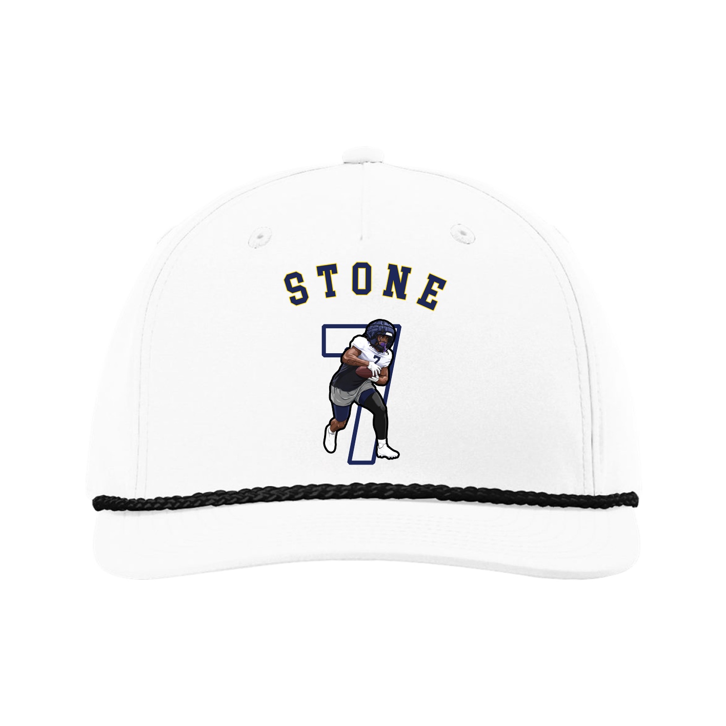Five-Panel Classic Rope Cap — Shirsey Arch in White
