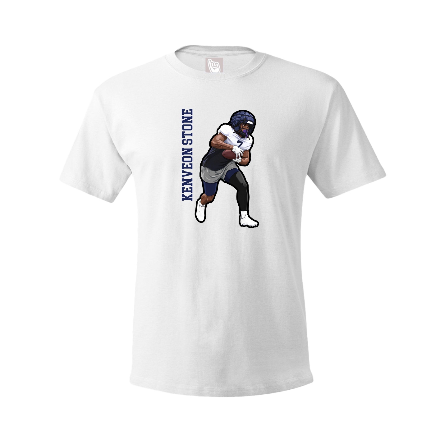 Tee — Name Vertical in White