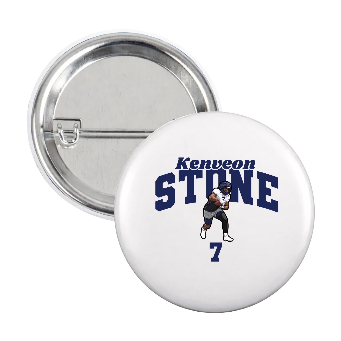 Game Day Button — Signature Arch in White