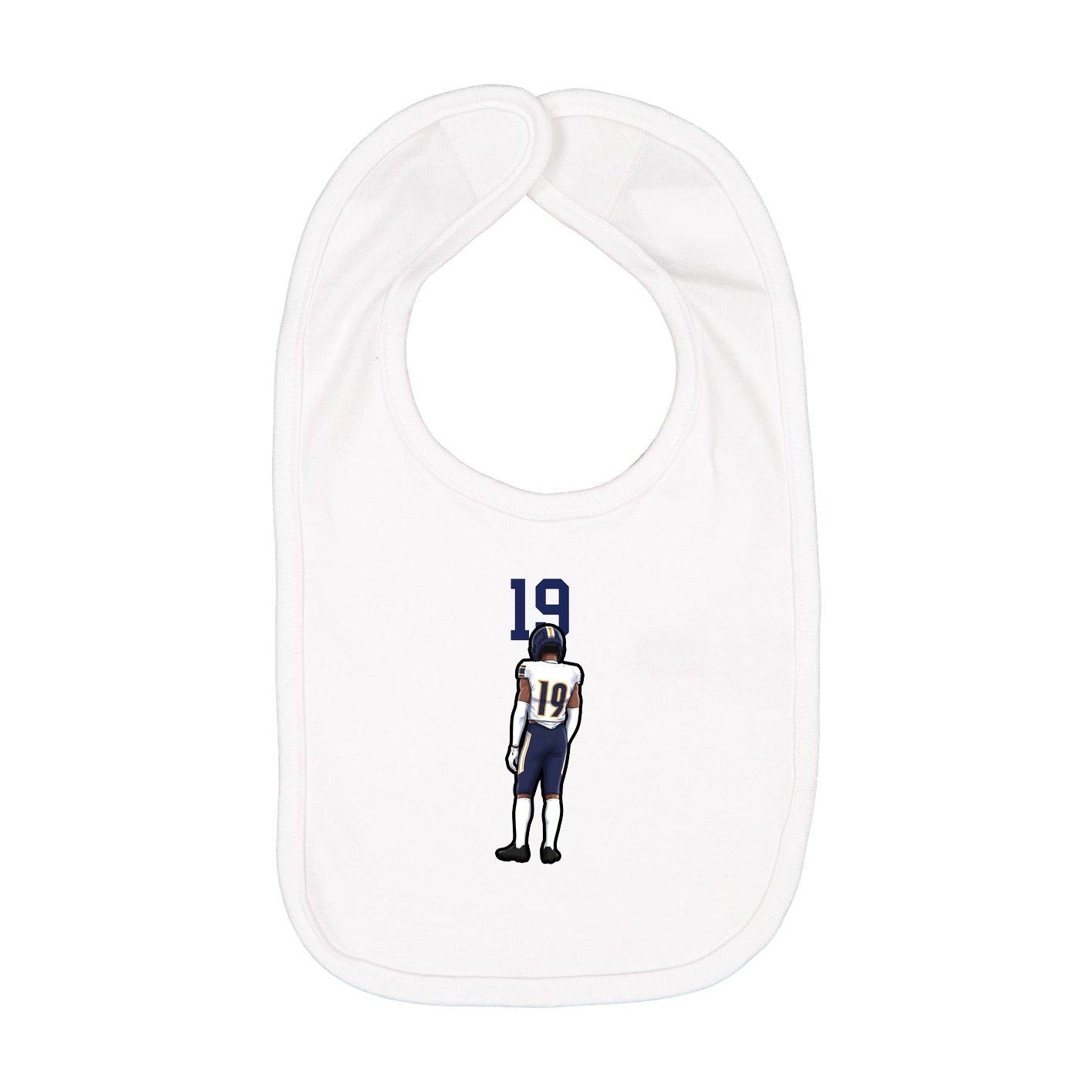 Infant Bib — Number Top in White