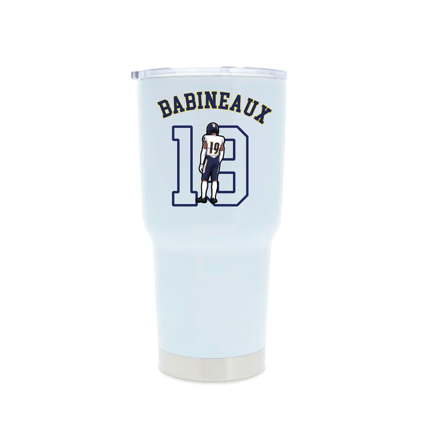 30oz Stainless Steel Tumbler — Shirsey Arch in White
