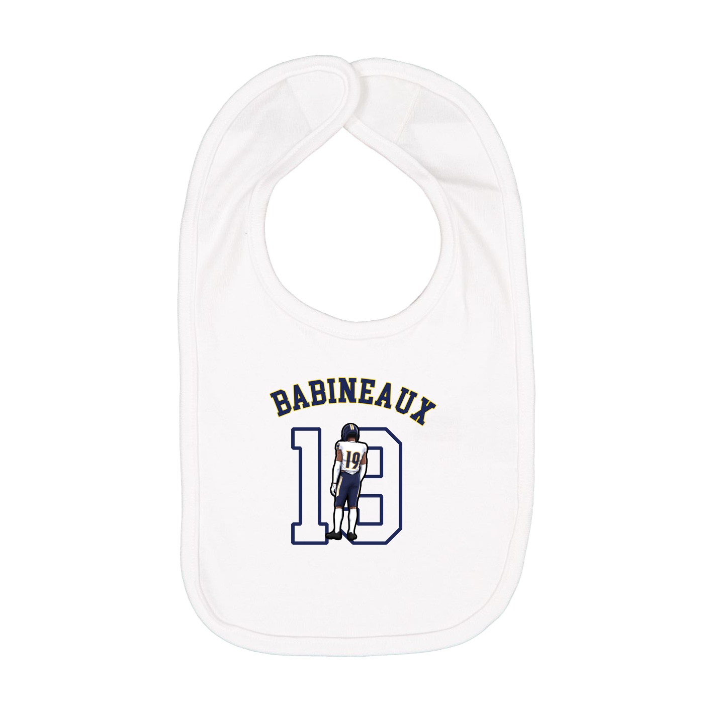 Infant Bib — Shirsey Arch in White