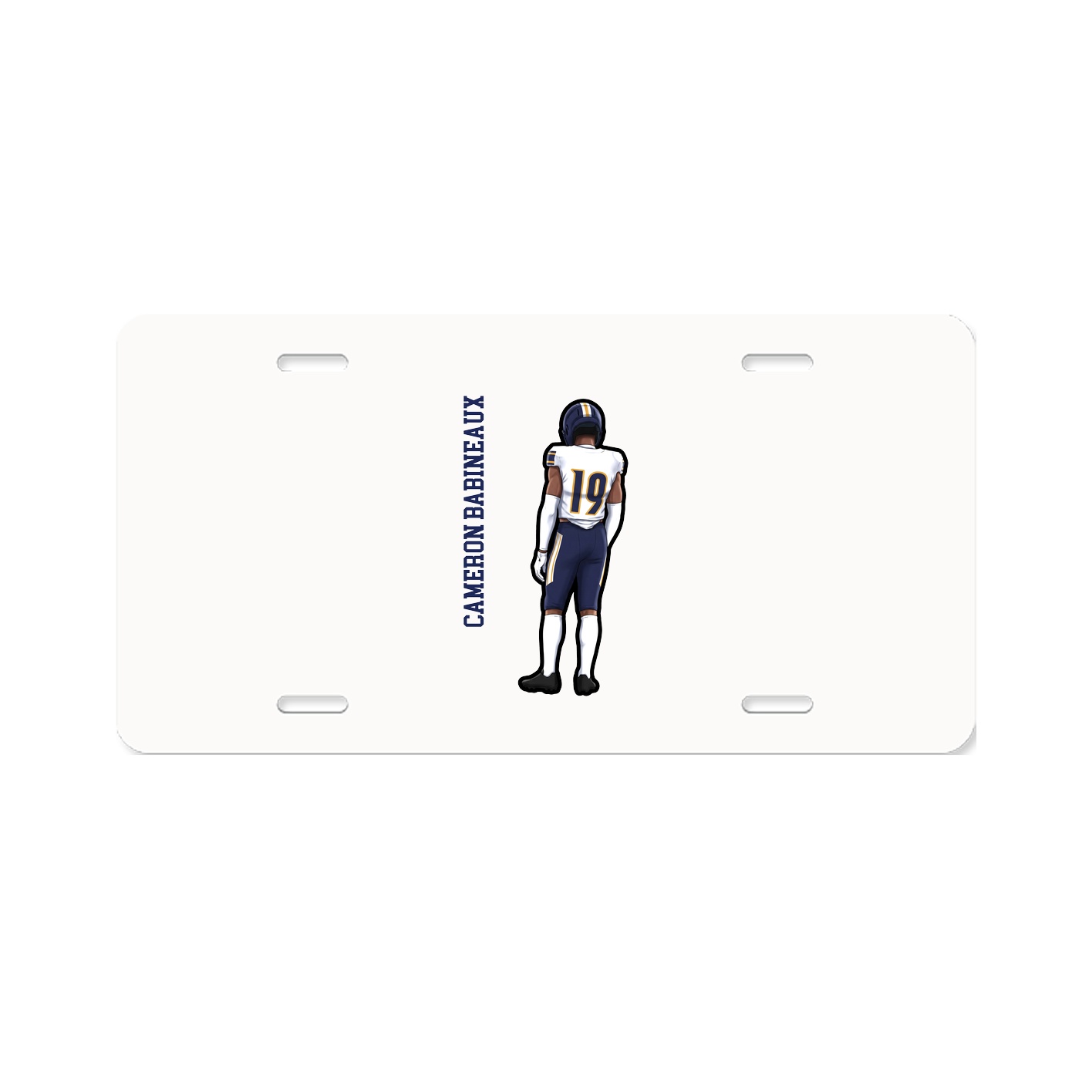 License Plate — Name Vertical in Classic