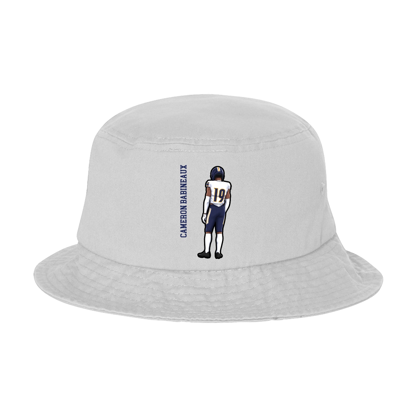 Bucket Cap — Name Vertical in White
