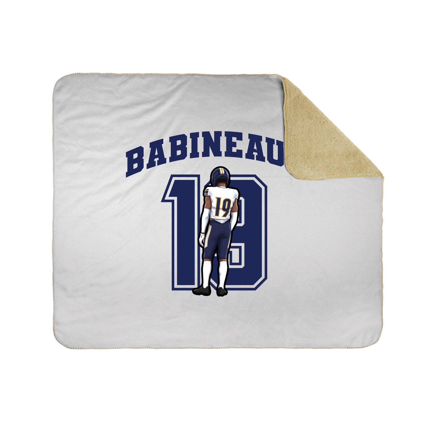 Throw Blanket — Number in White