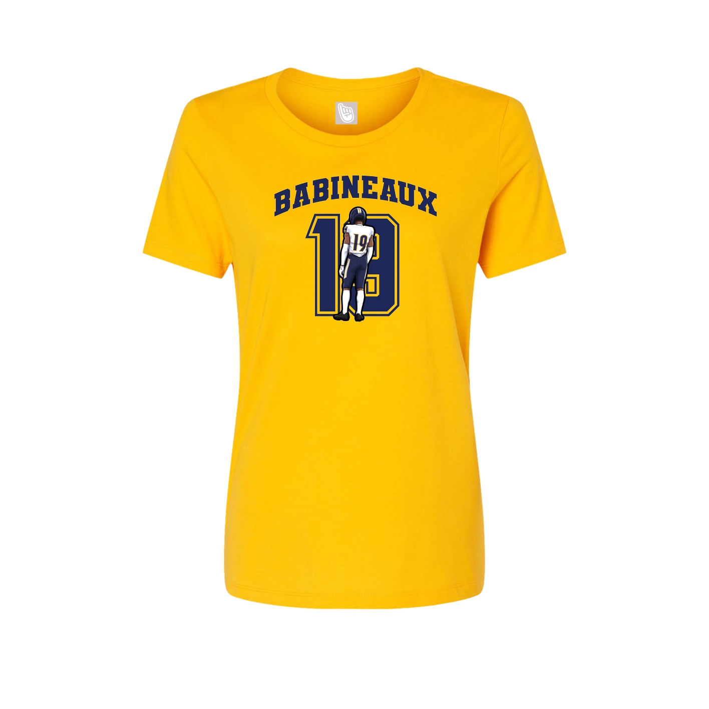 Fitted Women's Tee — Number in Gold