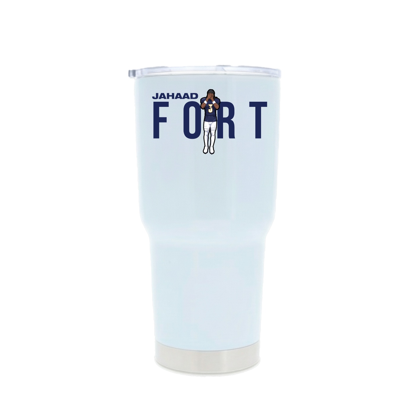 30oz Stainless Steel Tumbler — Player Name in White