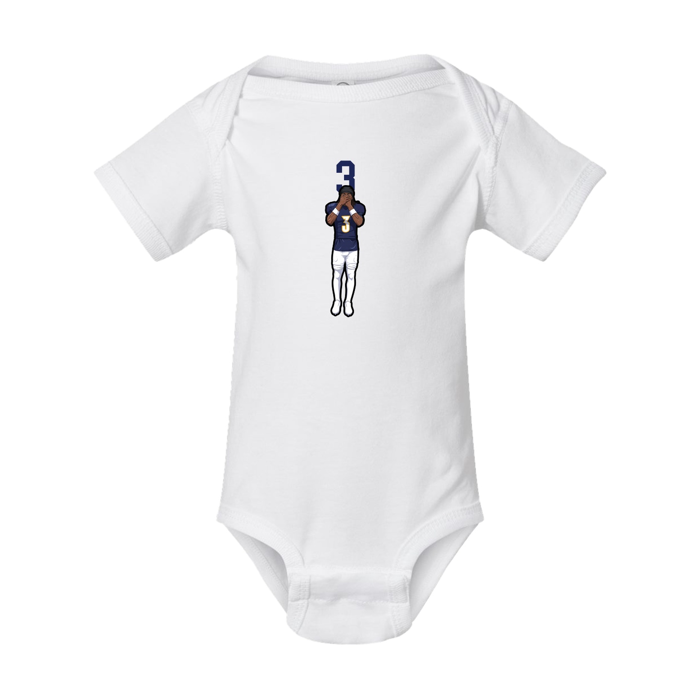 Baby Onesie — Number Top in White