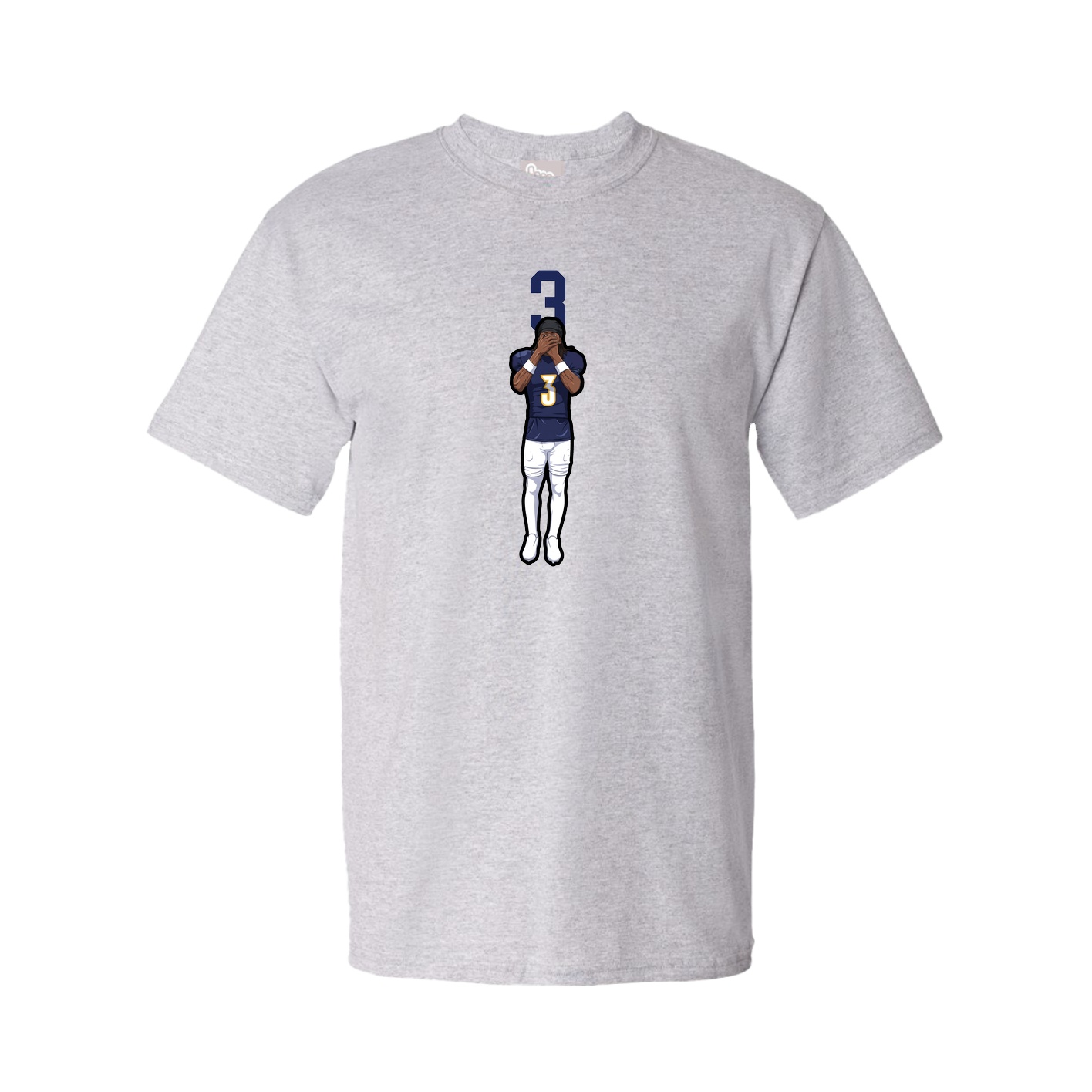Youth Tee — Number Top in Grey