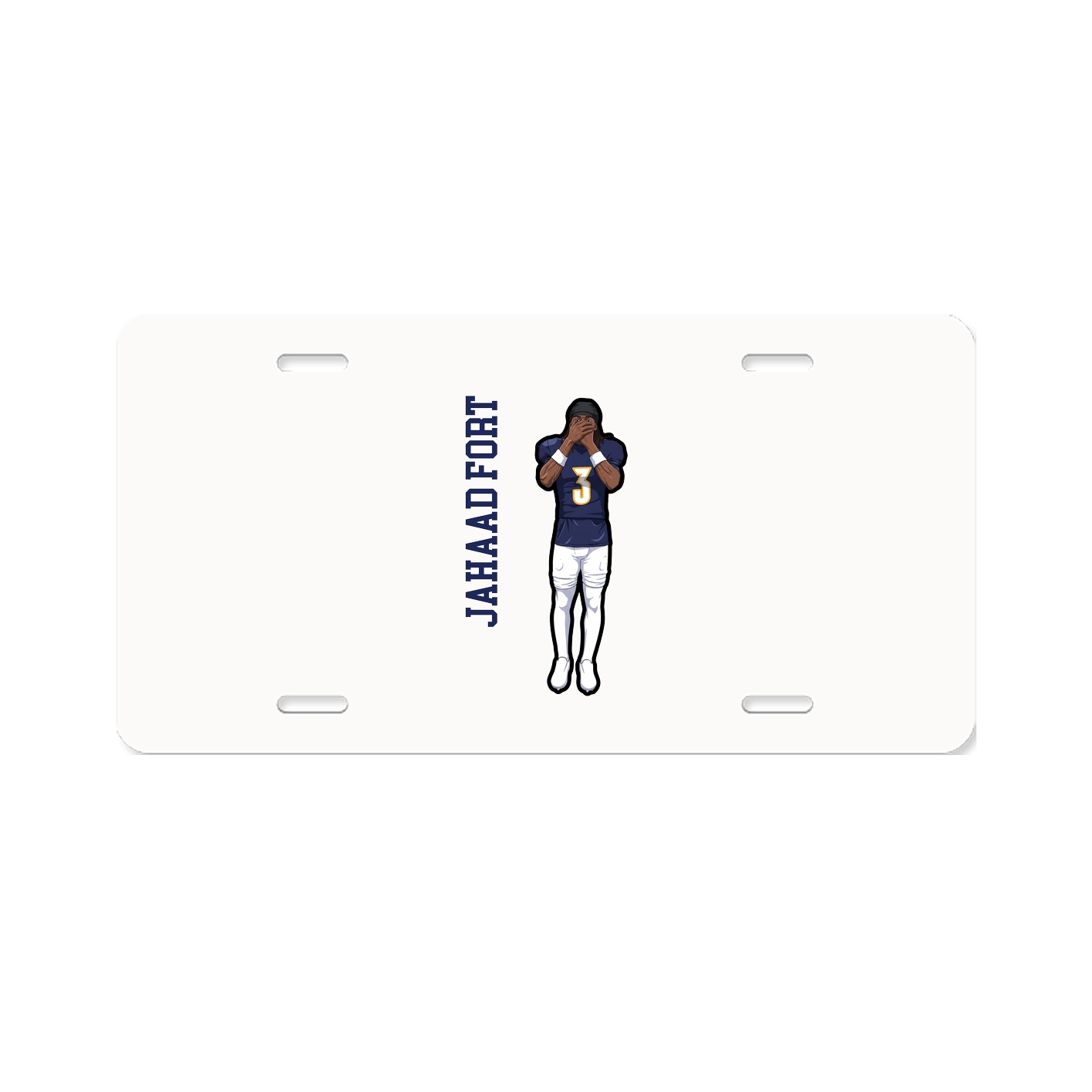 License Plate — Name Vertical in Classic