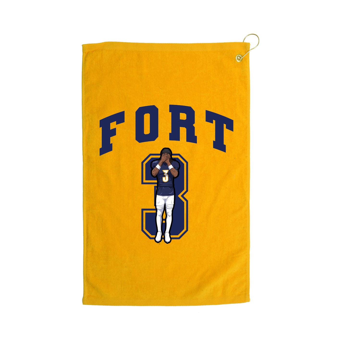 Golf Towel — Number in Gold