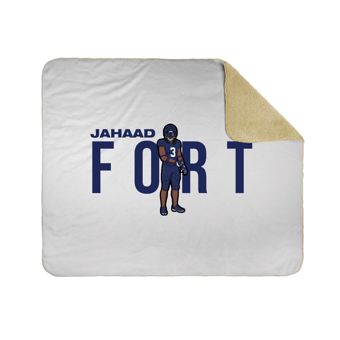 Throw Blanket — Player Name in White