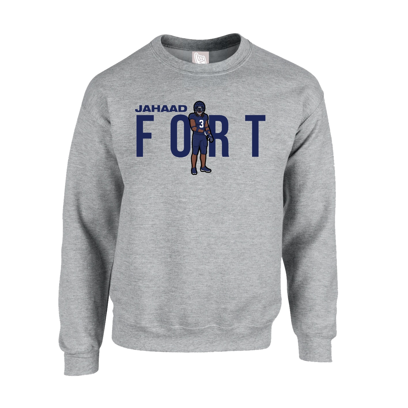 Fleece Crew — Player Name in Grey
