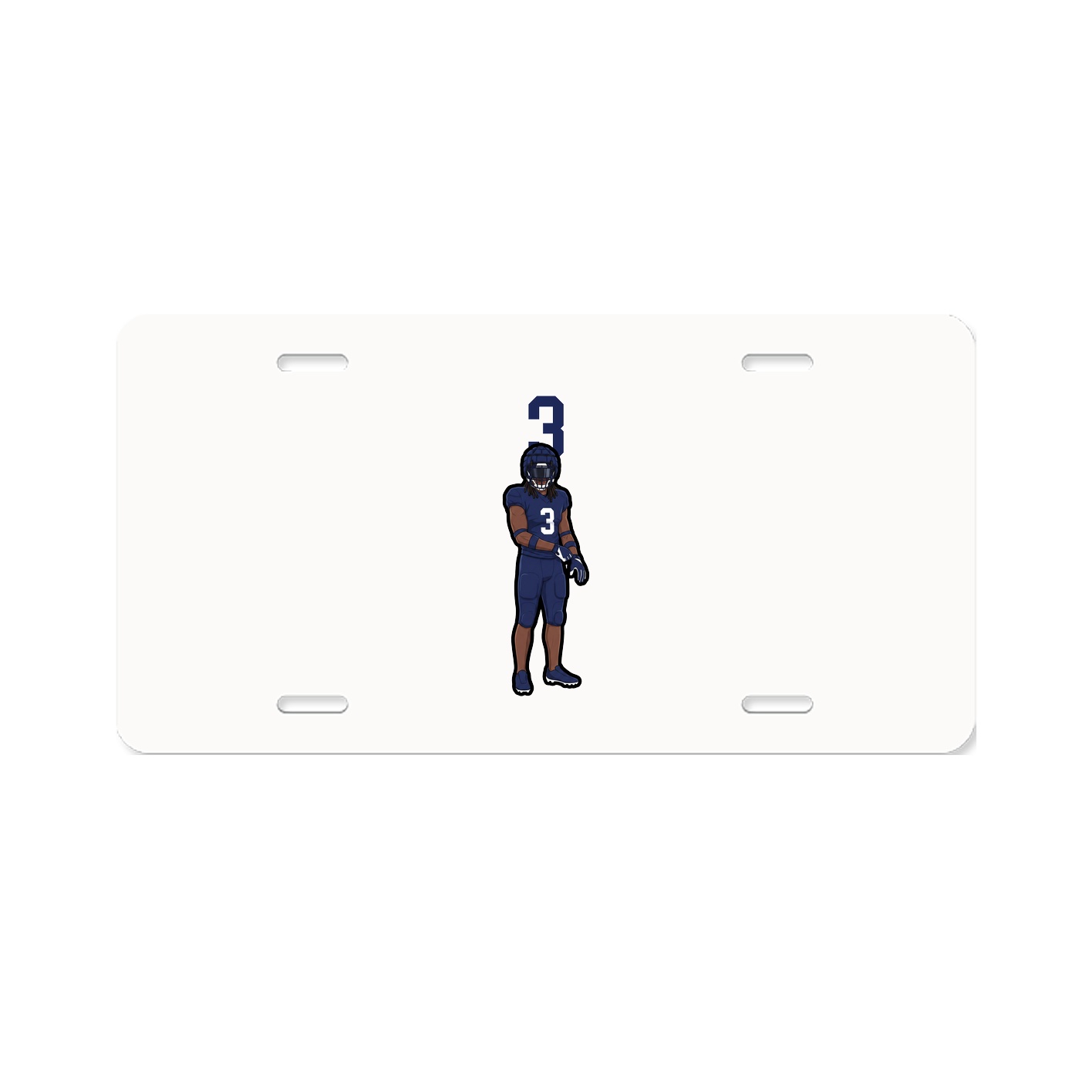 License Plate — Number Top in Classic