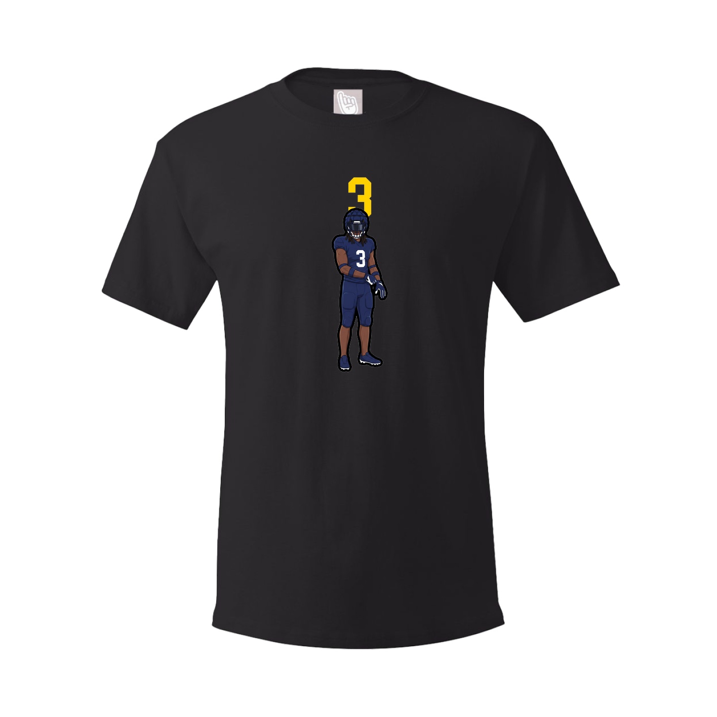 Youth Tee — Number Top in Black