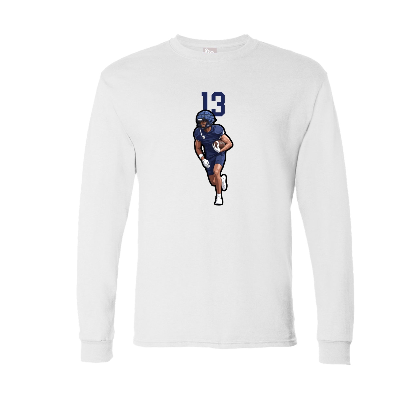 Long Sleeve Tee — Number Top in White