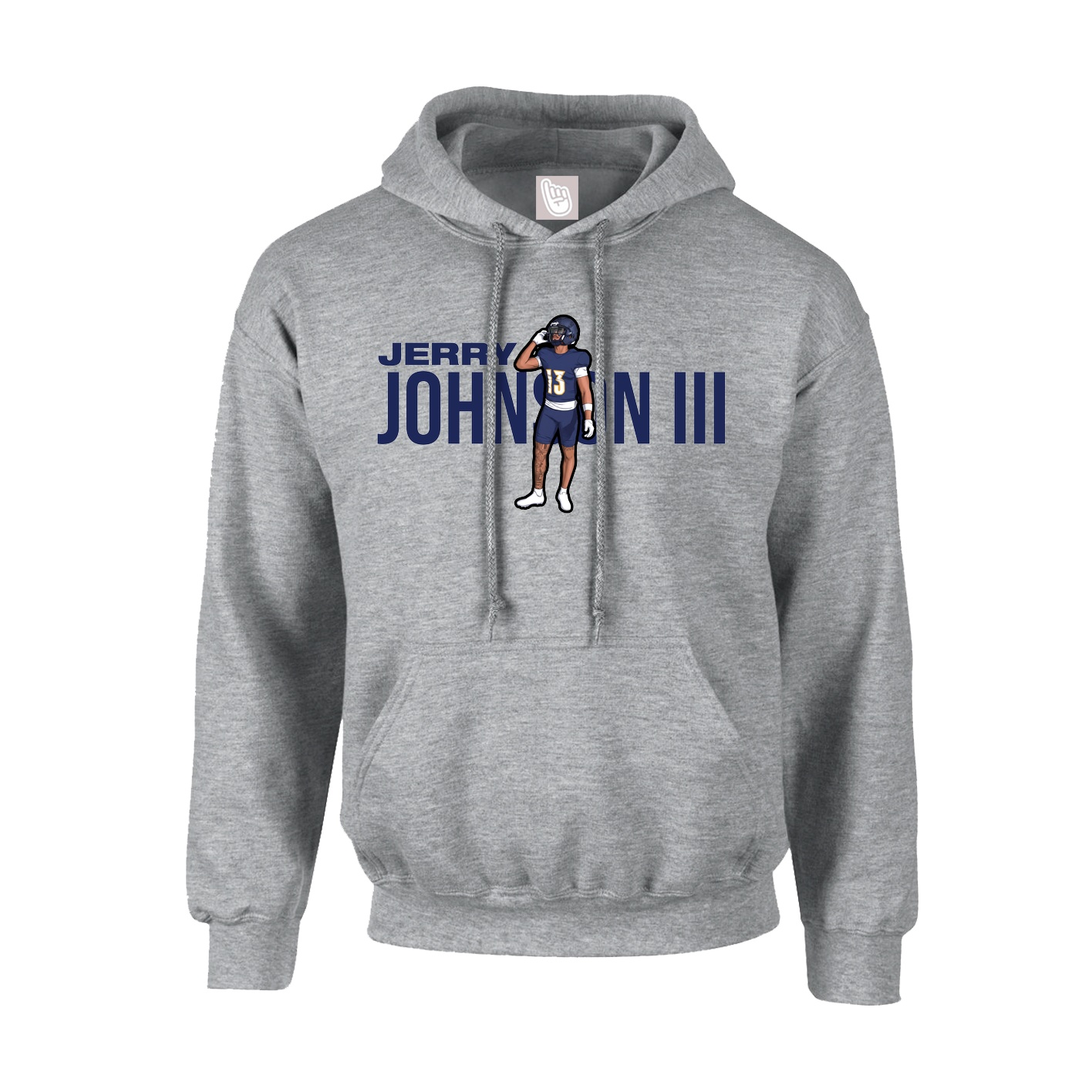 Hoodie — Player Name in Grey