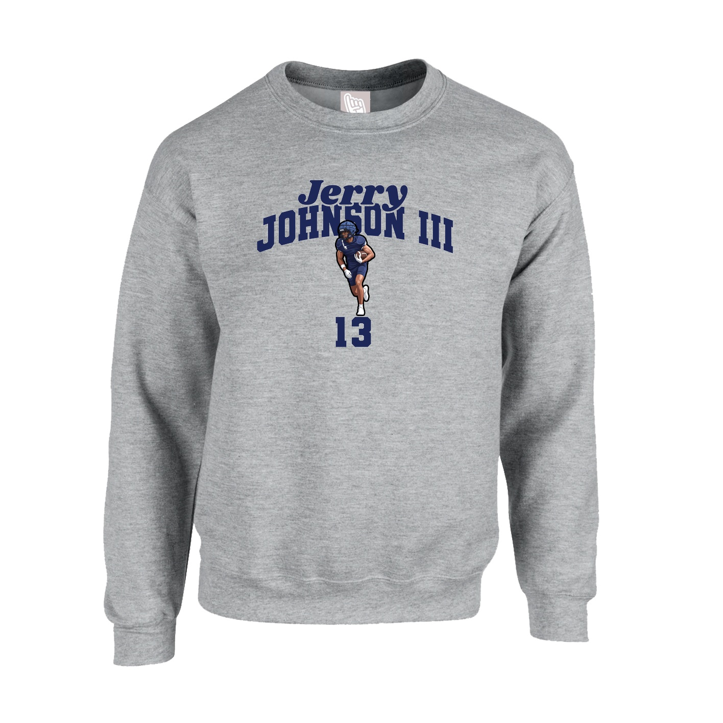 Fleece Crew — Signature Arch in Grey