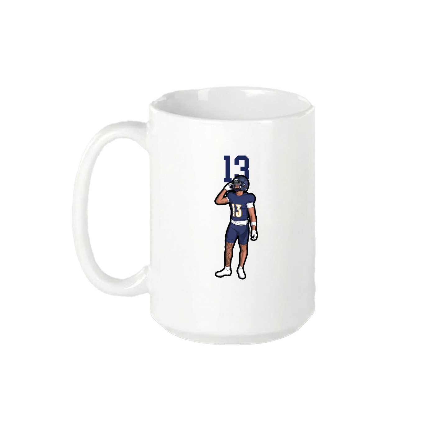 15oz Coffee Mug — Number Top in White