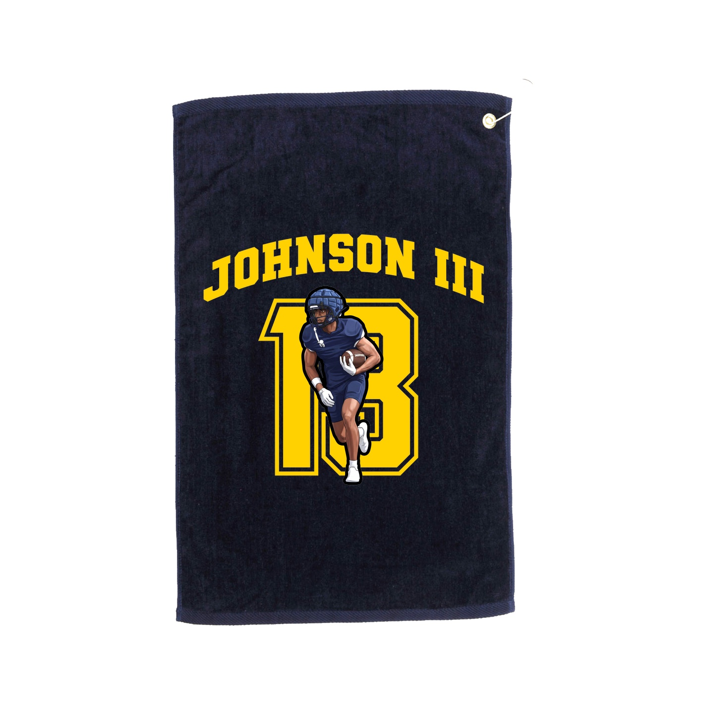 Golf Towel — Number in Navy