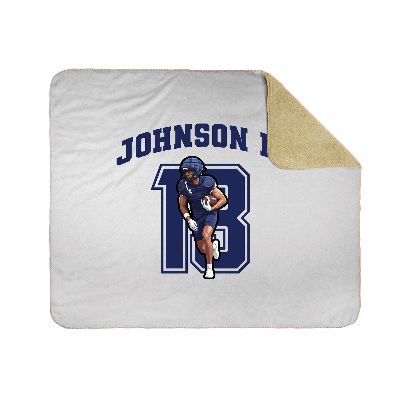 Throw Blanket — Number in White