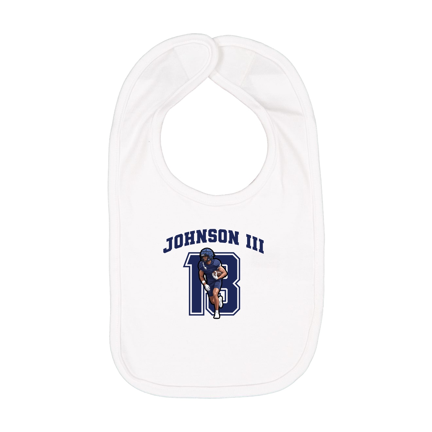 Infant Bib — Number in White