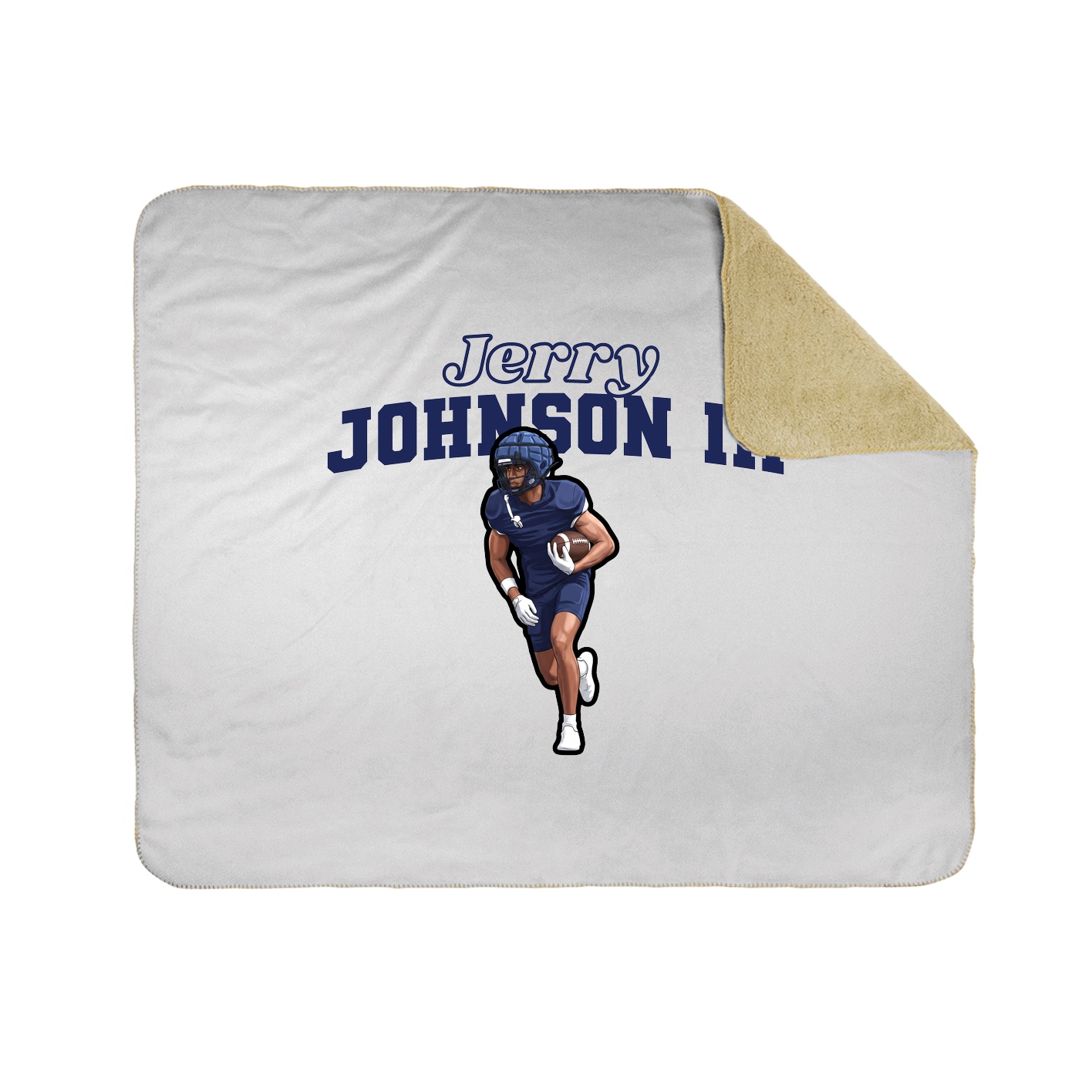 Throw Blanket — Name Arch in White