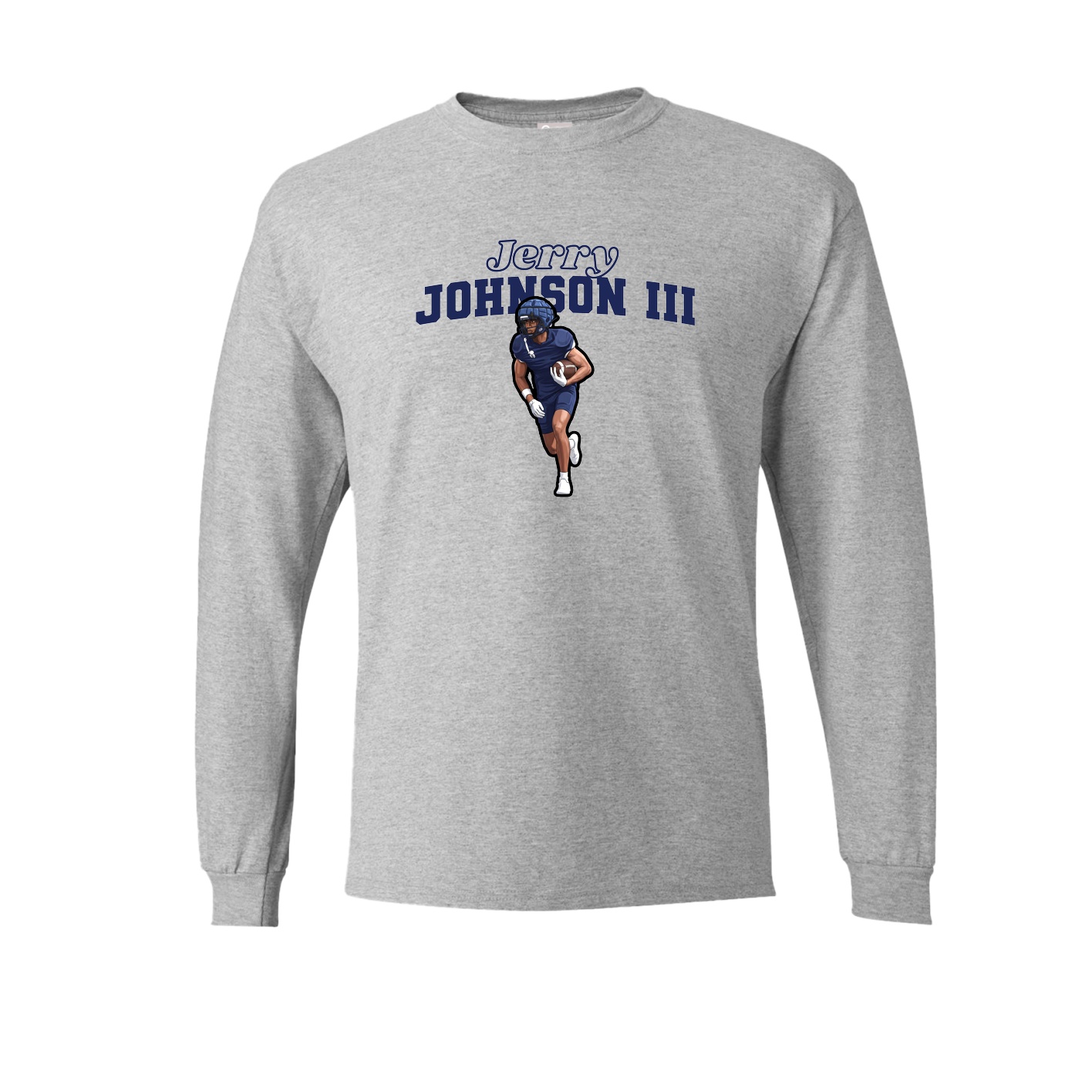 Long Sleeve Tee — Name Arch in Grey