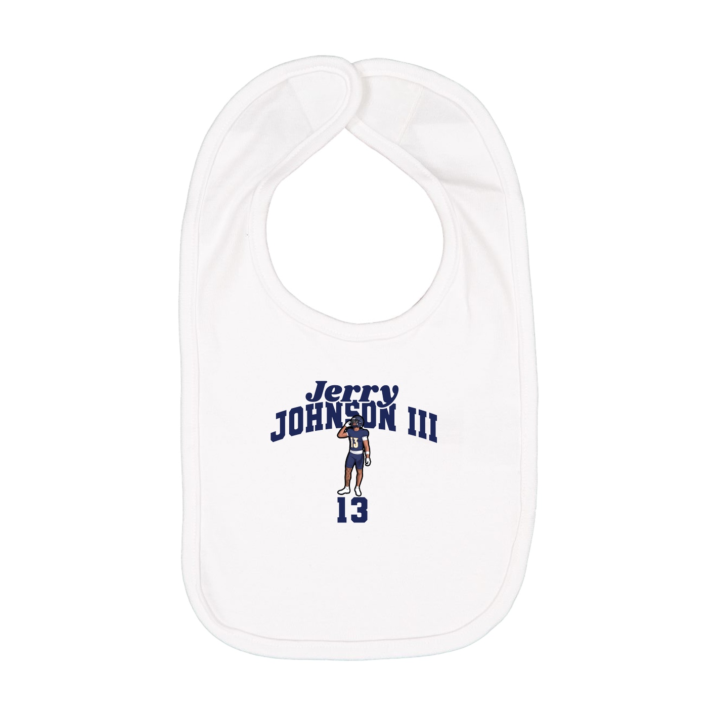 Infant Bib — Signature Arch in White