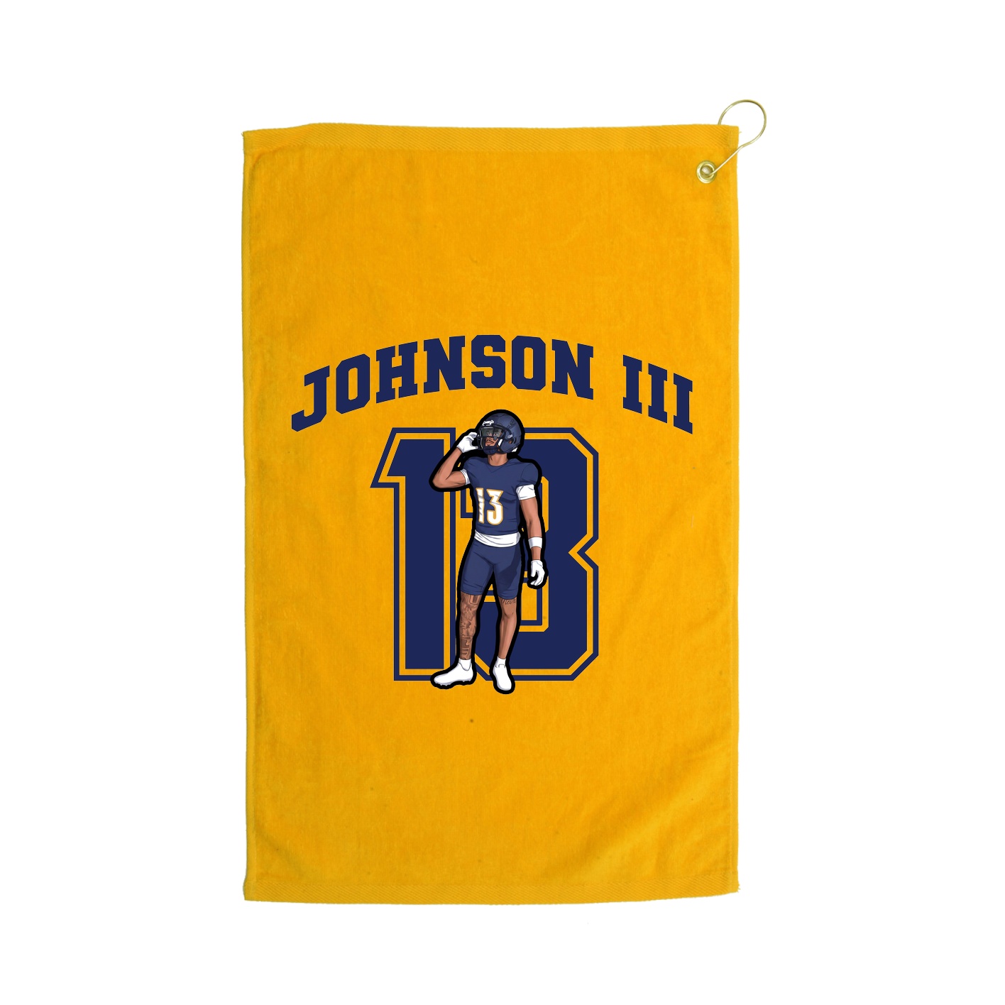Golf Towel — Number in Gold