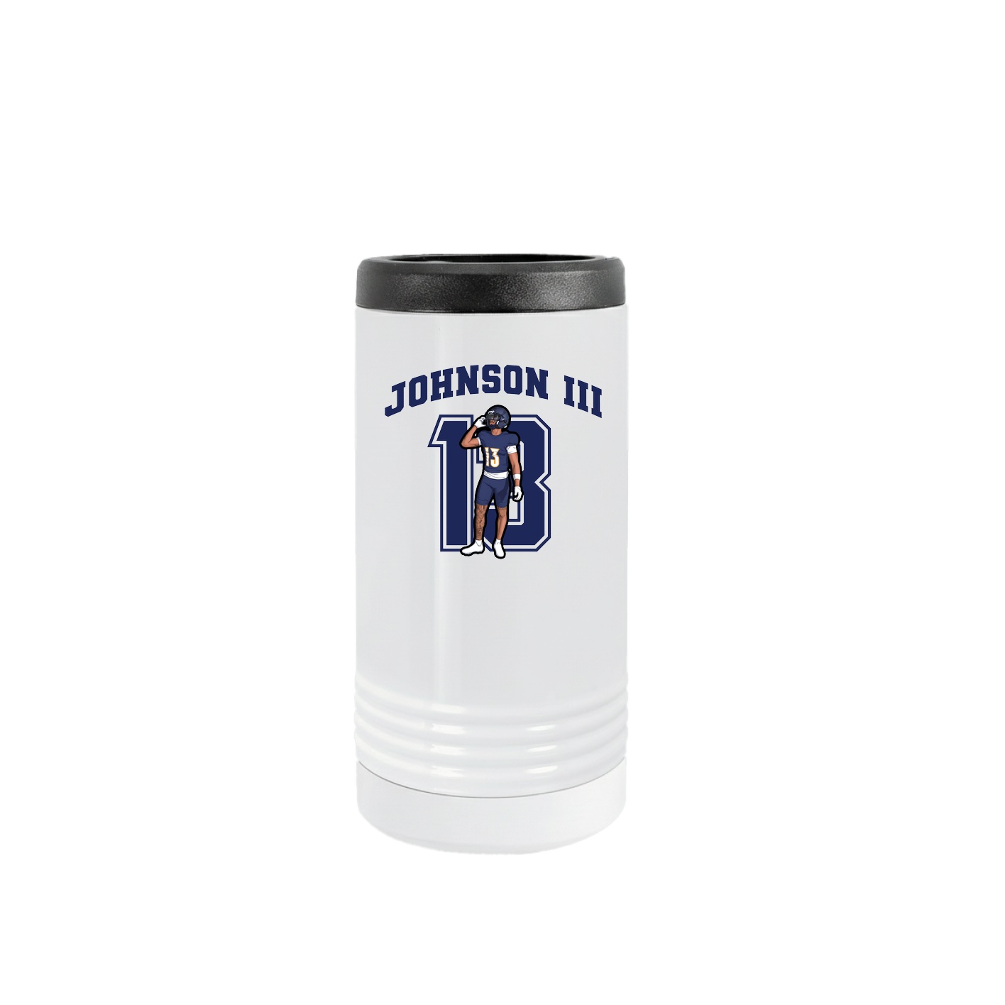 Slim Beverage Holder — Number in White