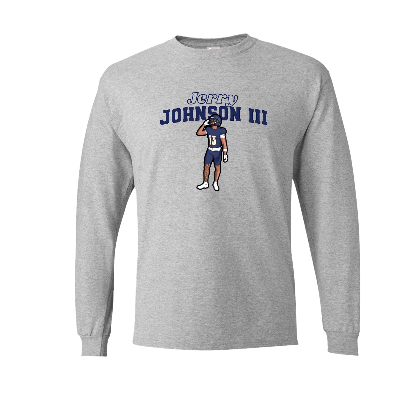 Long Sleeve Tee — Name Arch in Grey