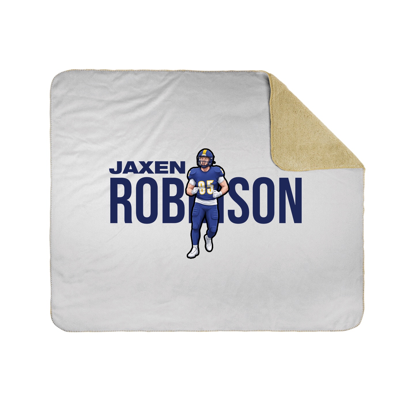 Throw Blanket — Player Name in White