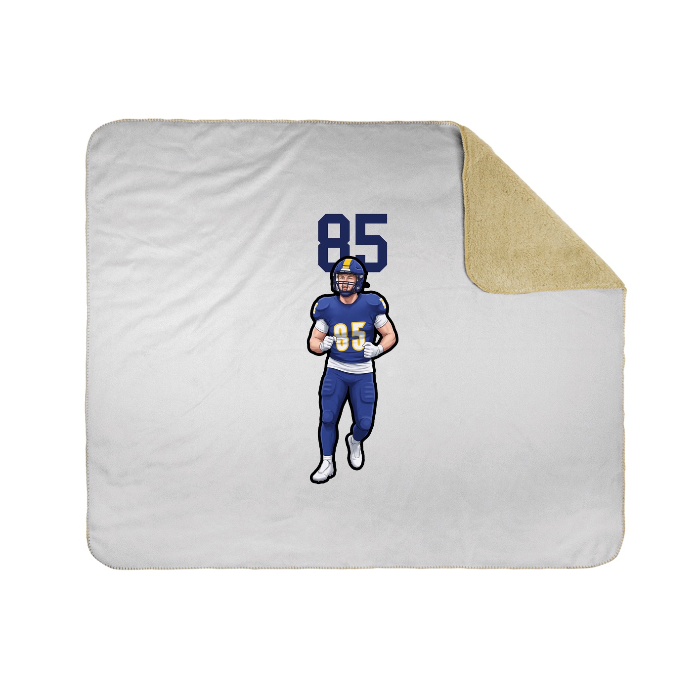 Throw Blanket — Number Top in White