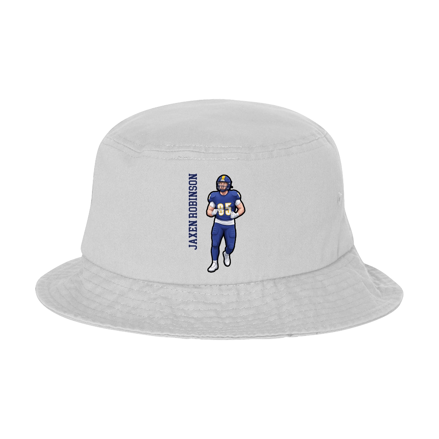 Bucket Cap — Name Vertical in White