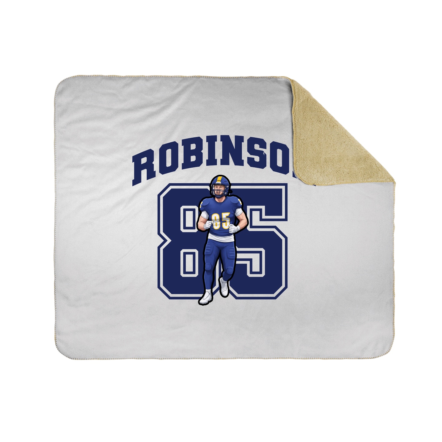 Throw Blanket — Number in White