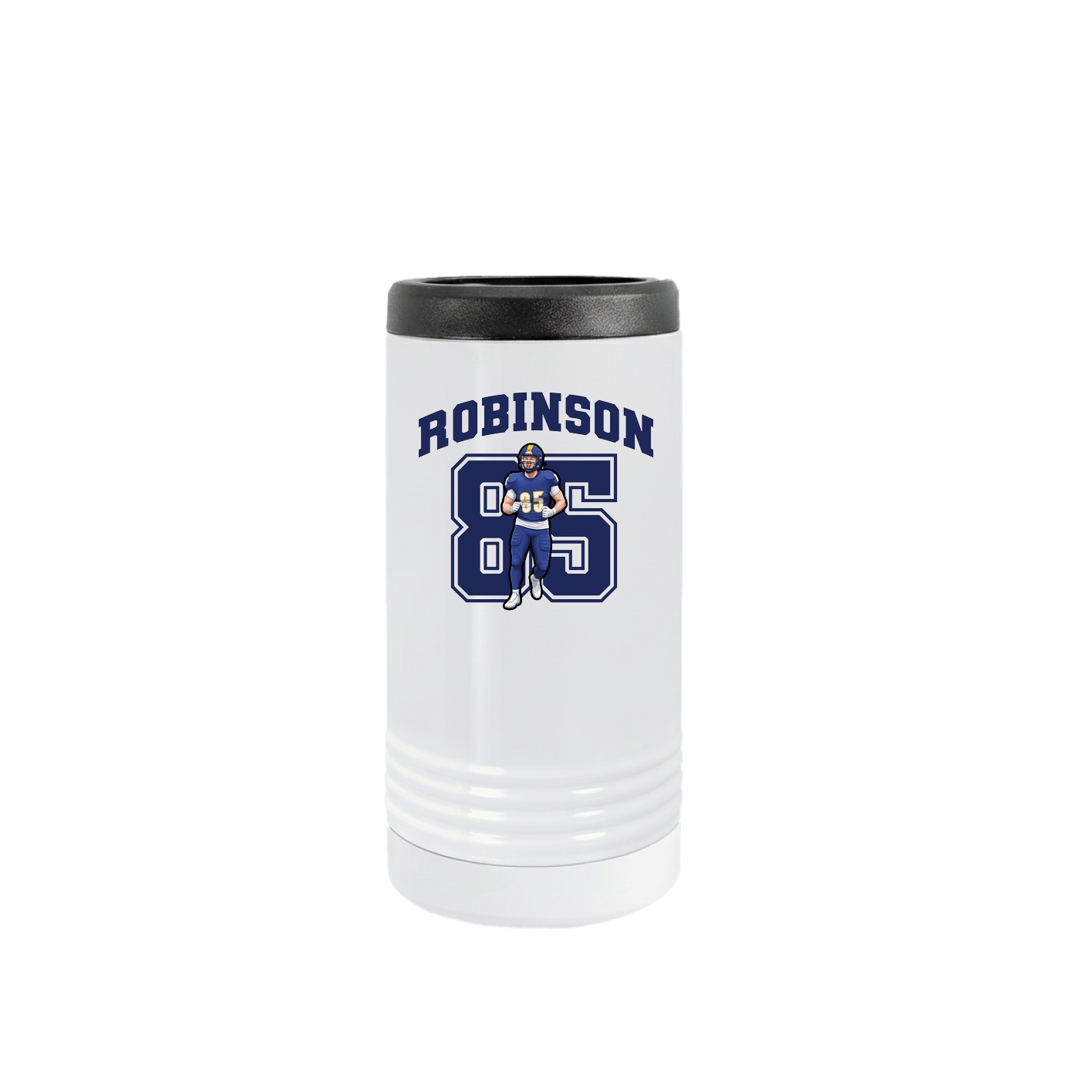 Slim Beverage Holder — Number in White
