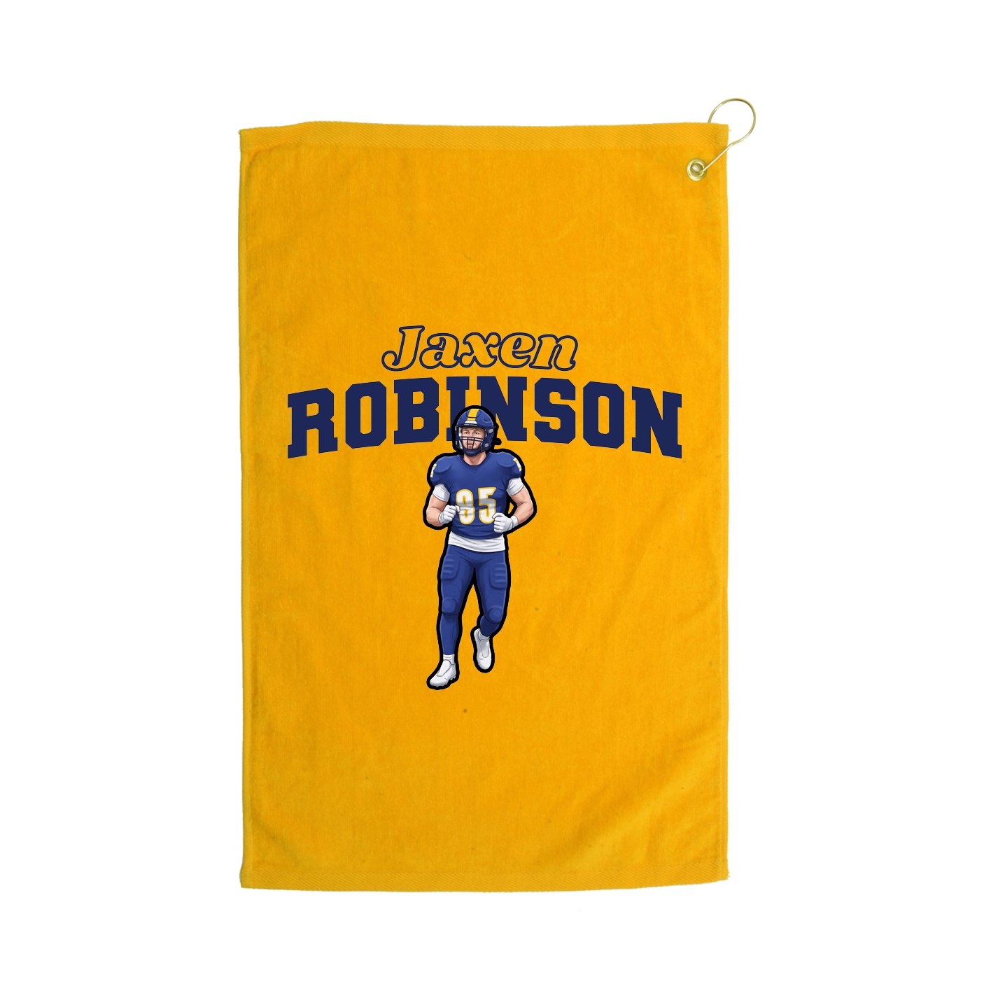 Golf Towel — Name Arch in Gold