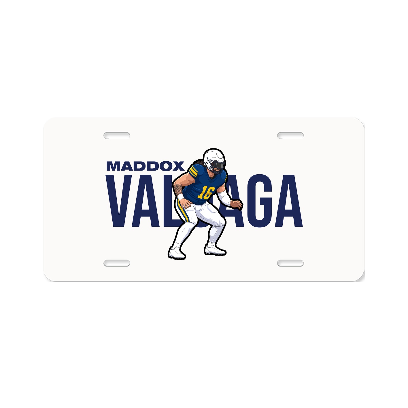 License Plate — Player Name in Classic