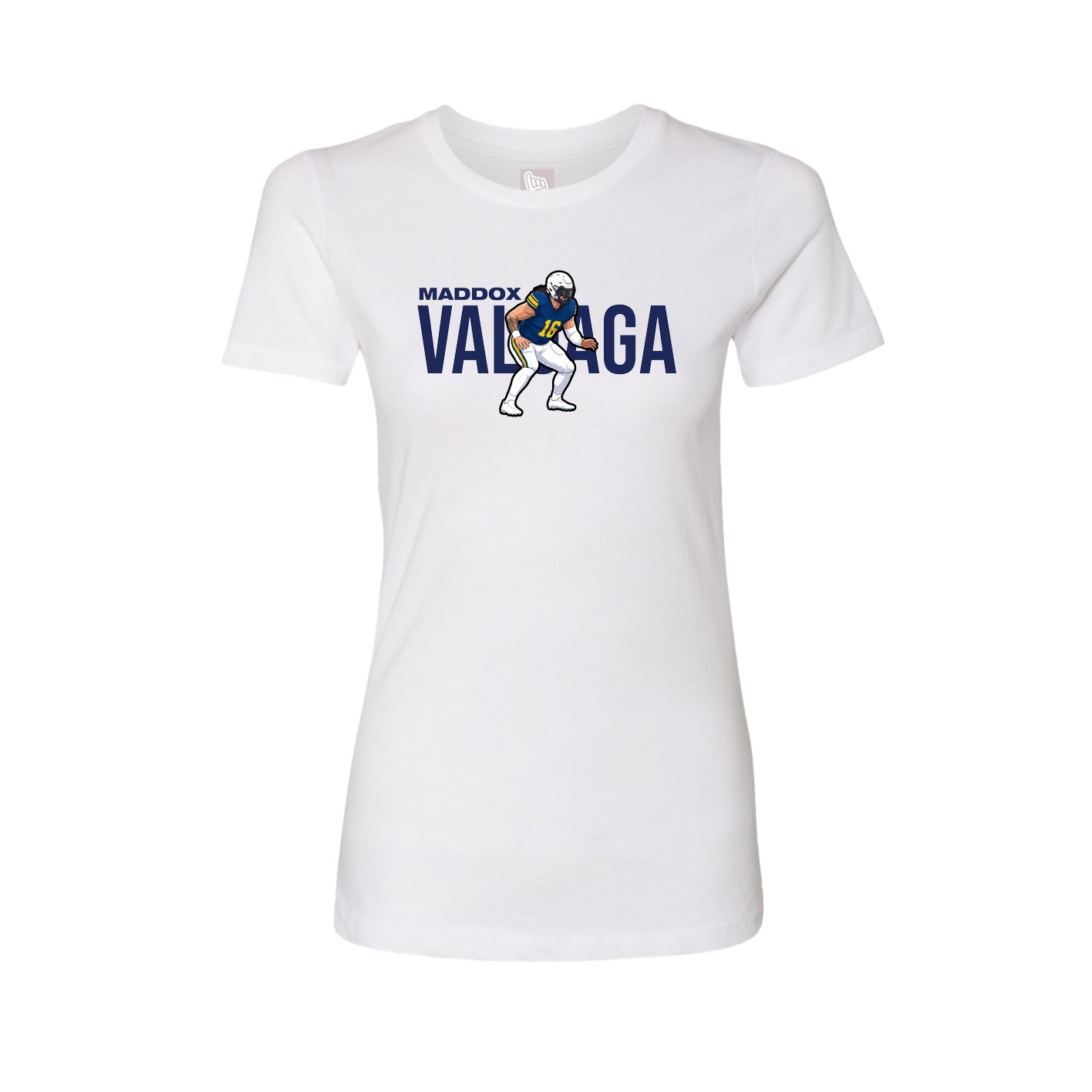 Fitted Women's Tee — Player Name in White