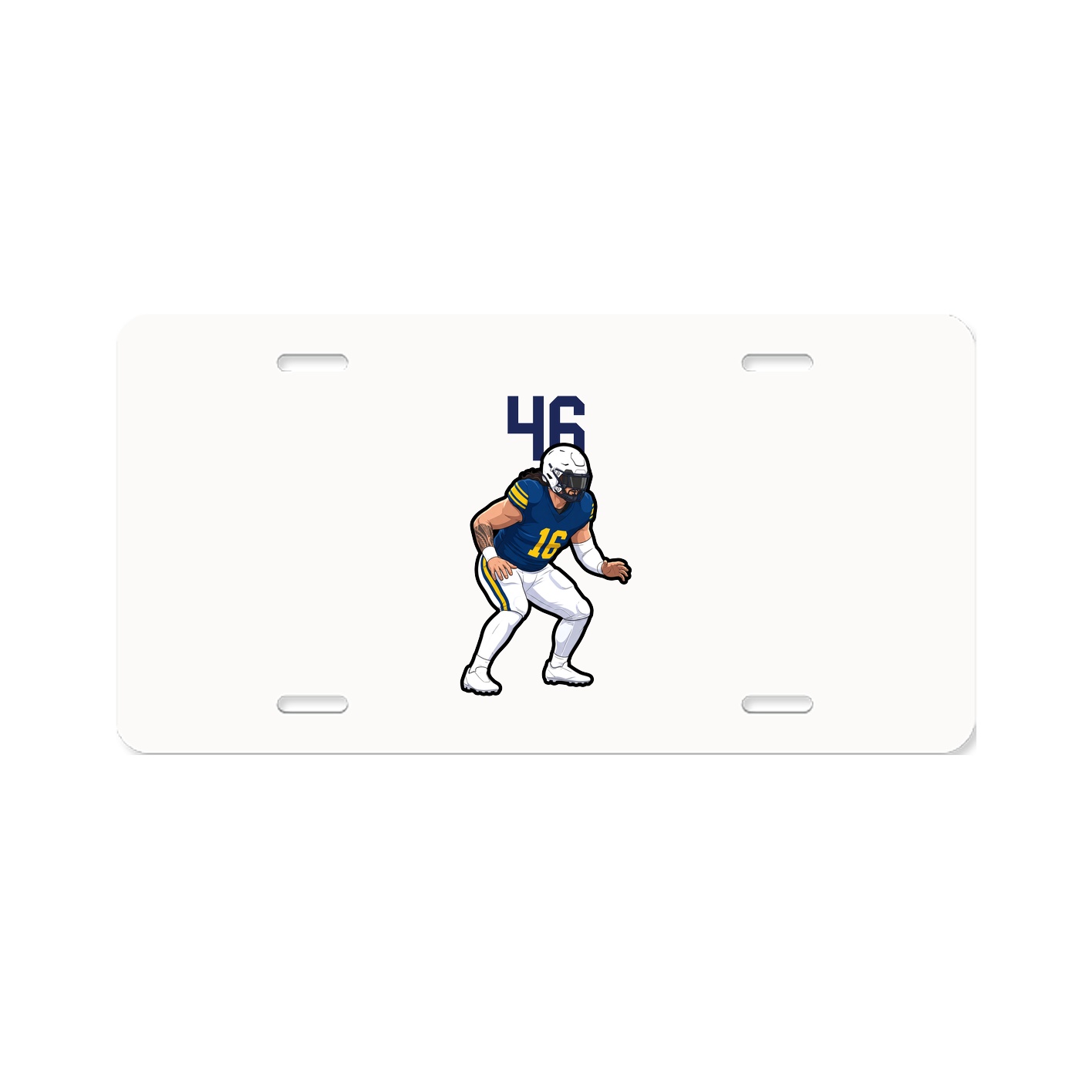 License Plate — Number Top in Classic