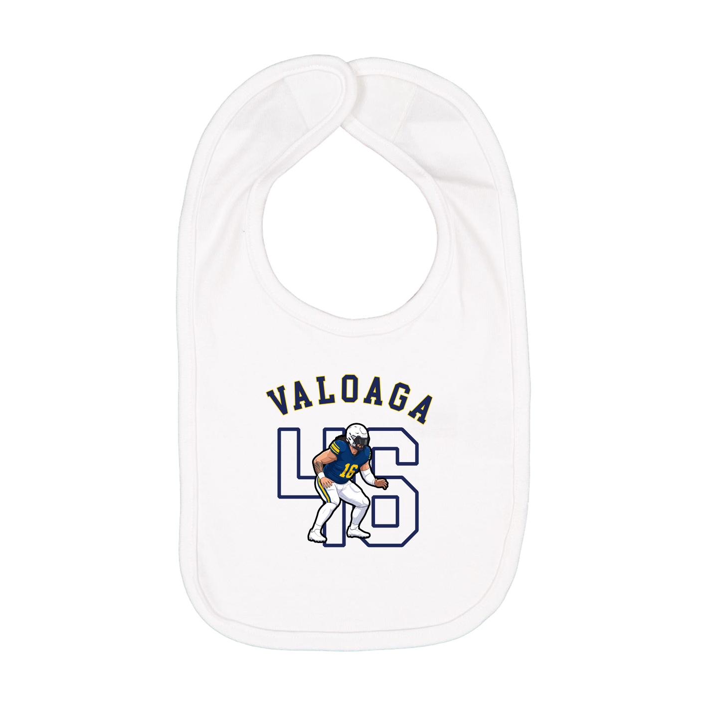 Infant Bib — Shirsey Arch in White