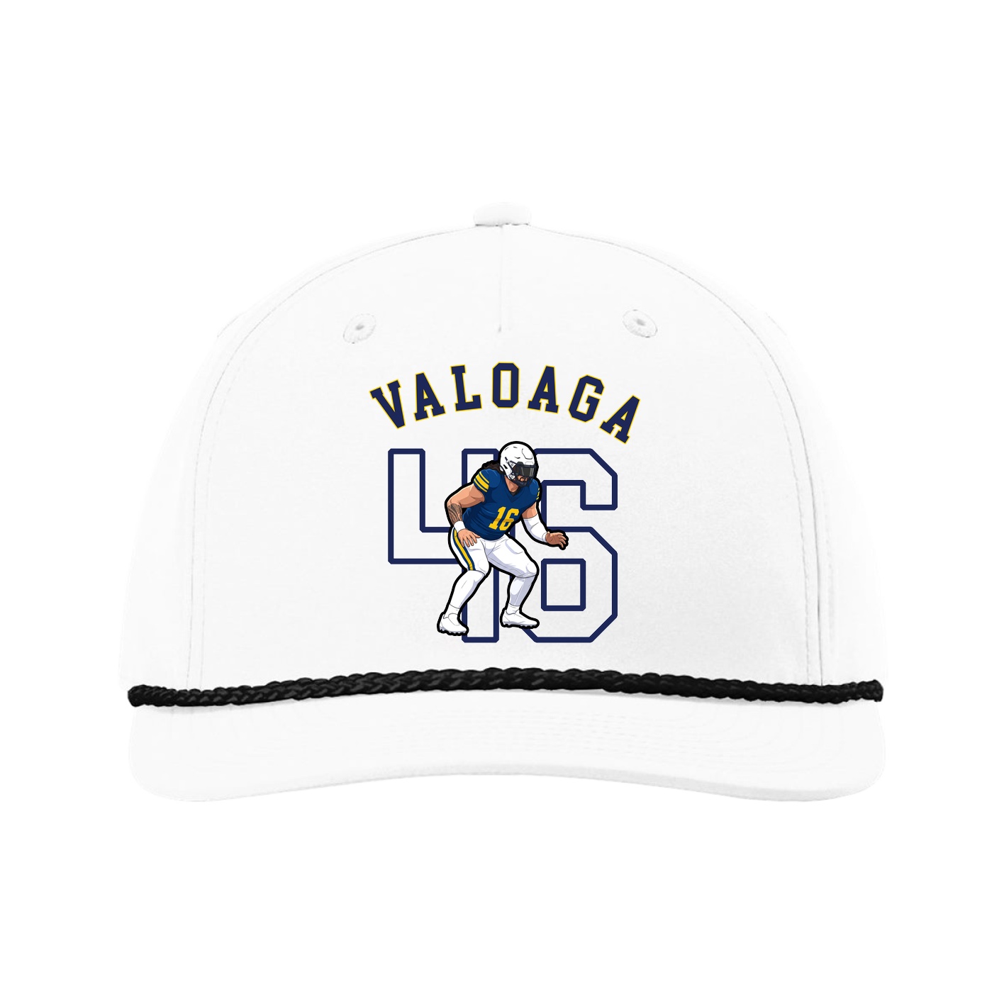 Five-Panel Classic Rope Cap — Shirsey Arch in White