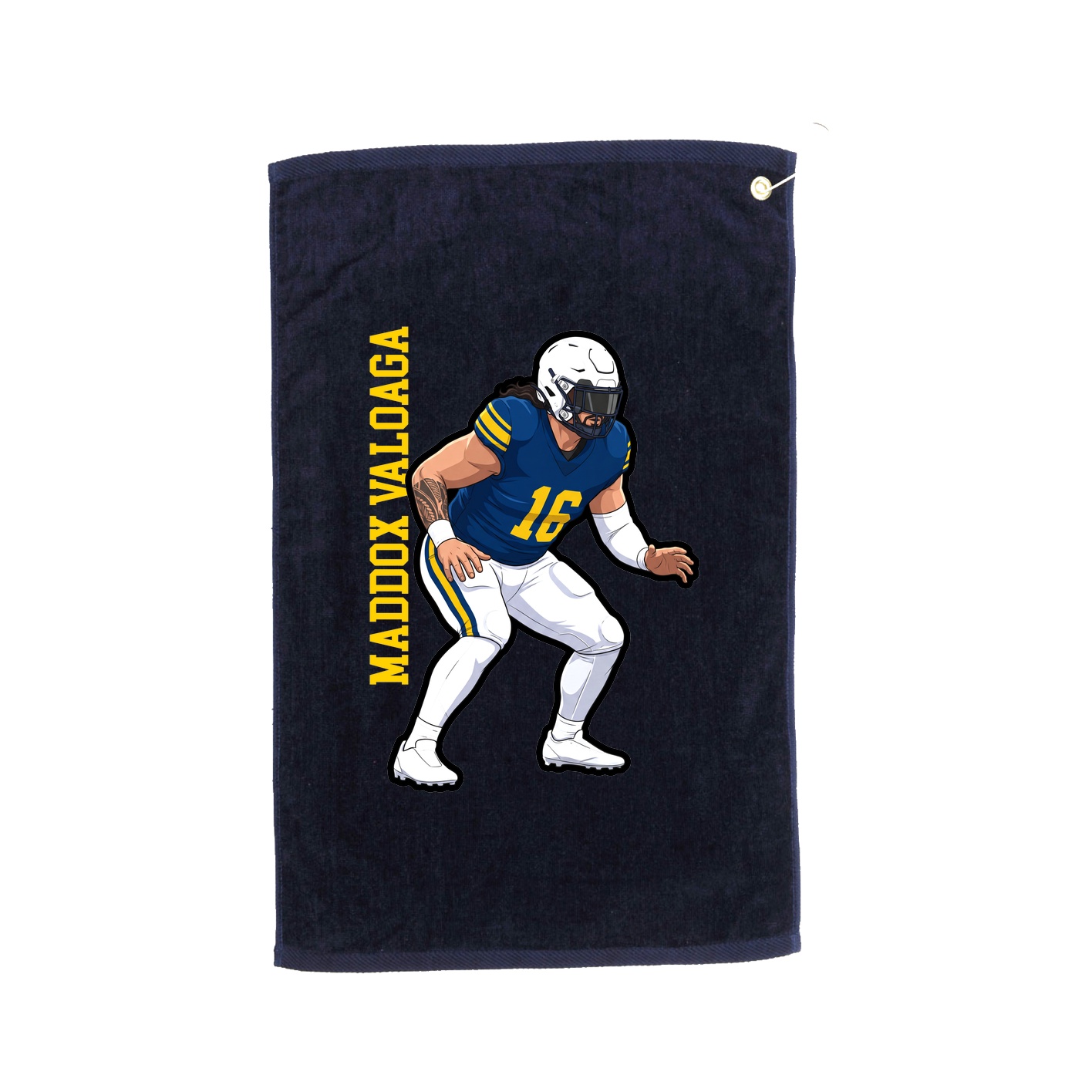 Golf Towel — Name Vertical in Navy