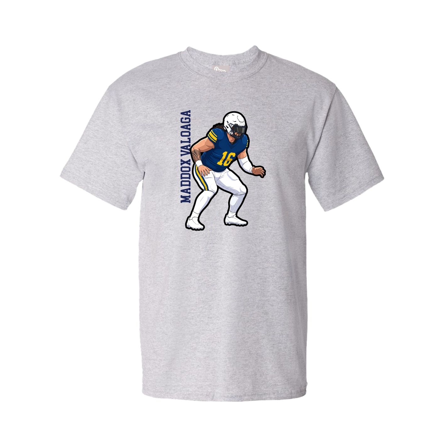 Tee — Name Vertical in Grey