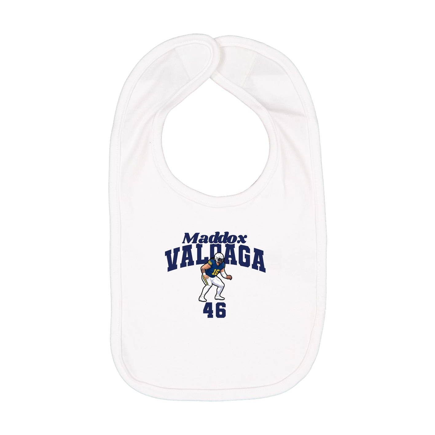 Infant Bib — Signature Arch in White